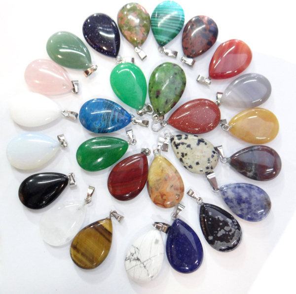 Crystal Pendant Necklace Natural Stone - Colgantes de piedra Natural para fabricación