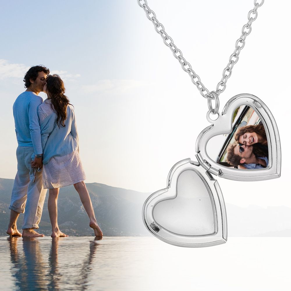 Heart Locket Necklace Photo - Amante Moda Amigo Cadena de joyería