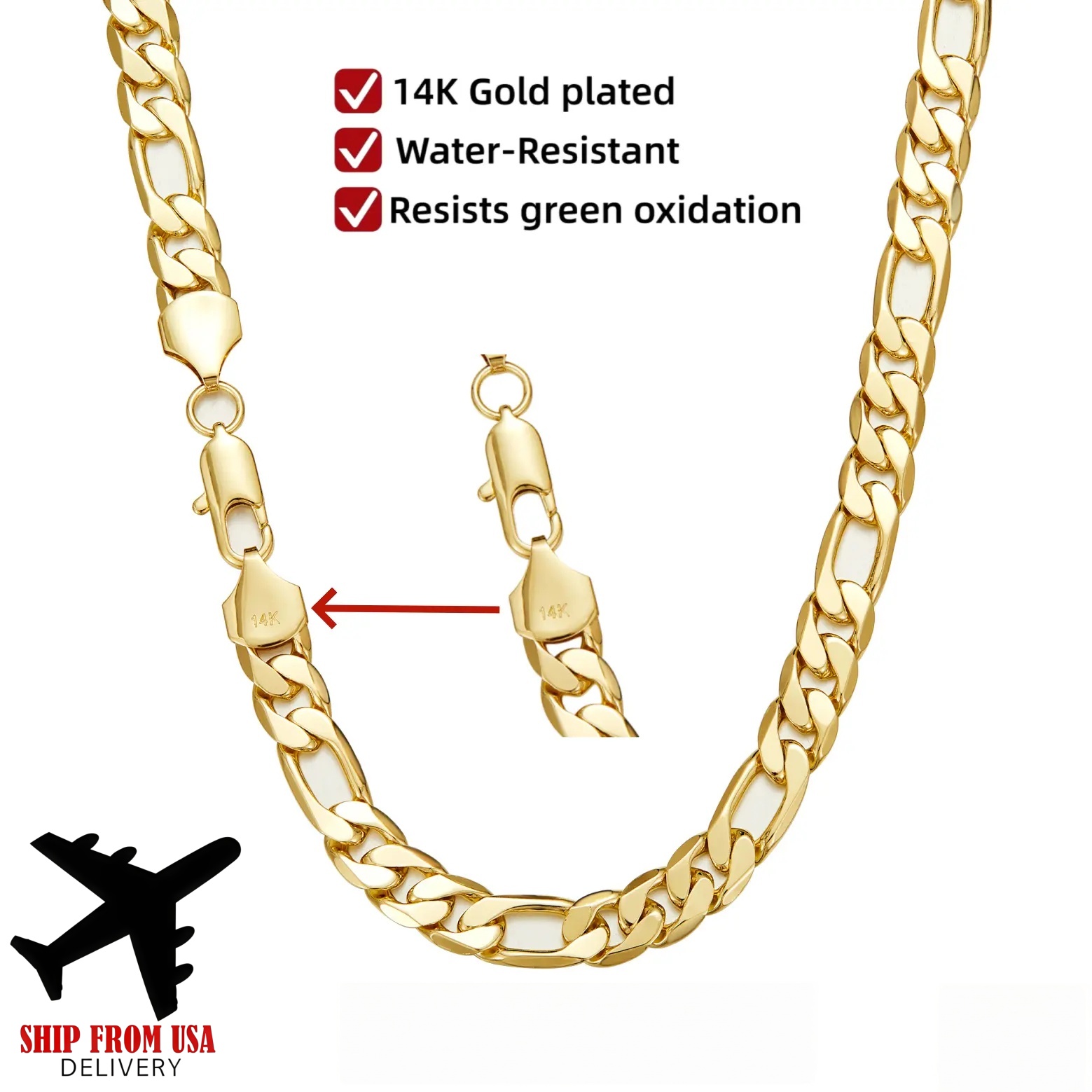 Cuban Link Chain 12Mm - Cadena Cubana NK 3:1 Chapada en