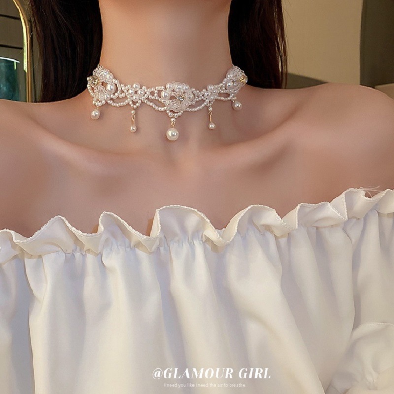 Pearl Choker Necklace Vintage - Gargantilla de perlas Vintage de lujo