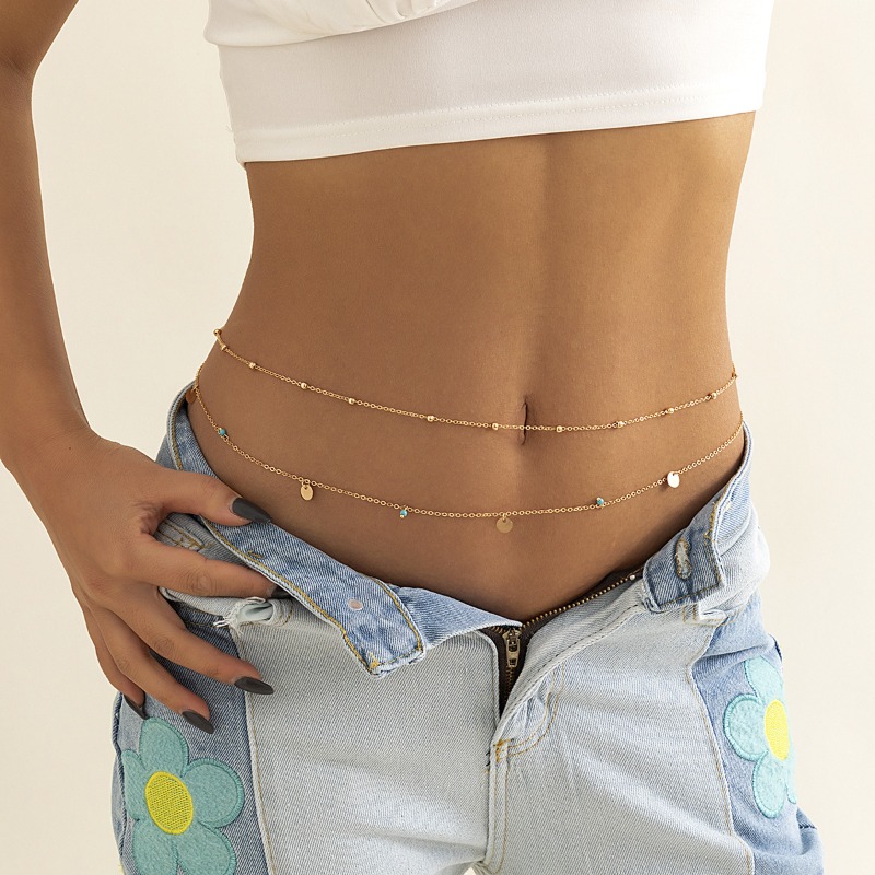 Body Jewelry - Cadena de cintura delicada y en
