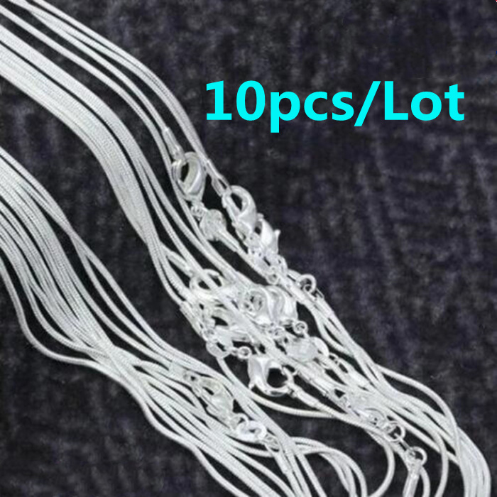10 Uds. Collar de cadena de se - 925 Sterling Silver Chain Necklace Men reseña y precio