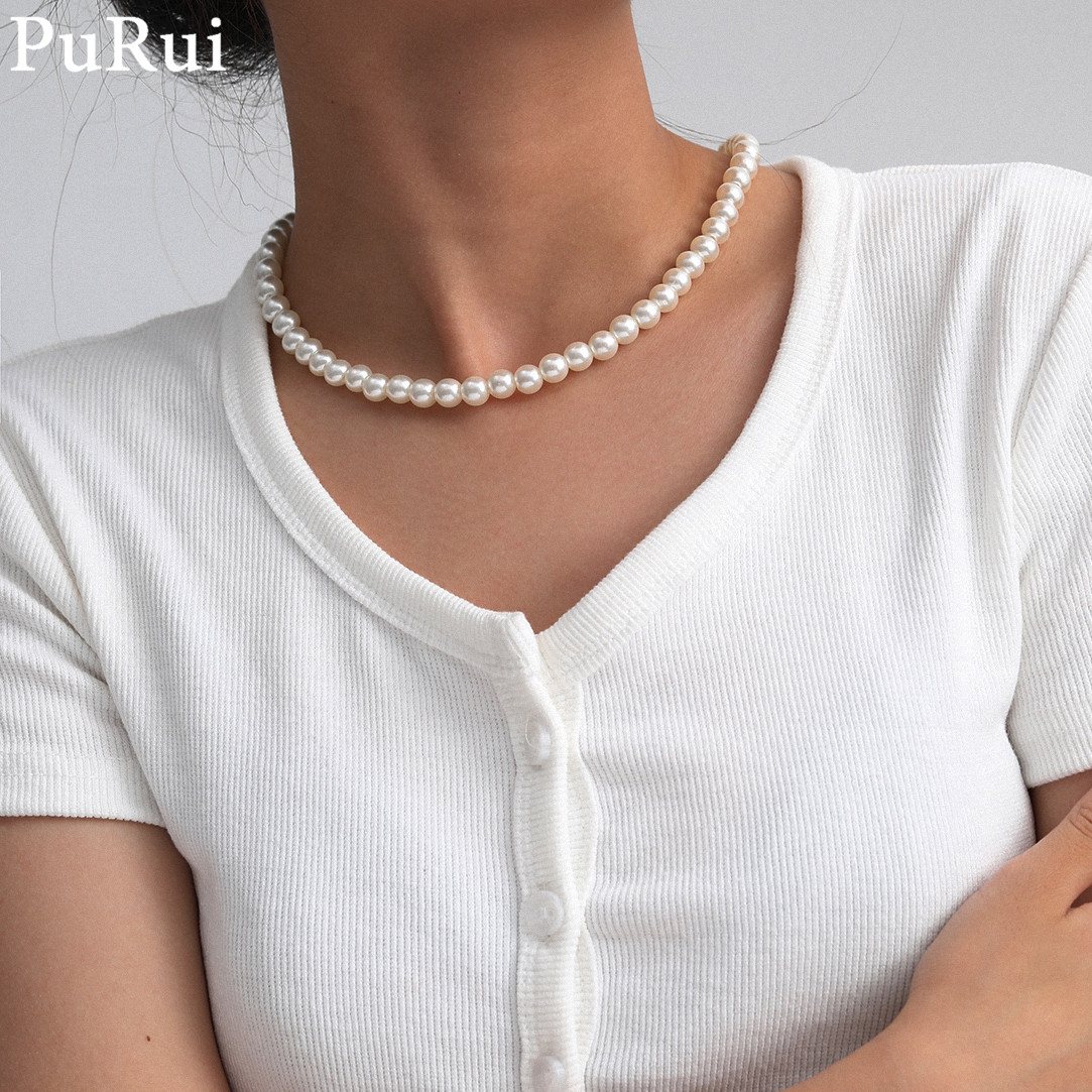 Gargantilla de perlas de imita - Pearl Choker Necklace Vintage reseña y precio
