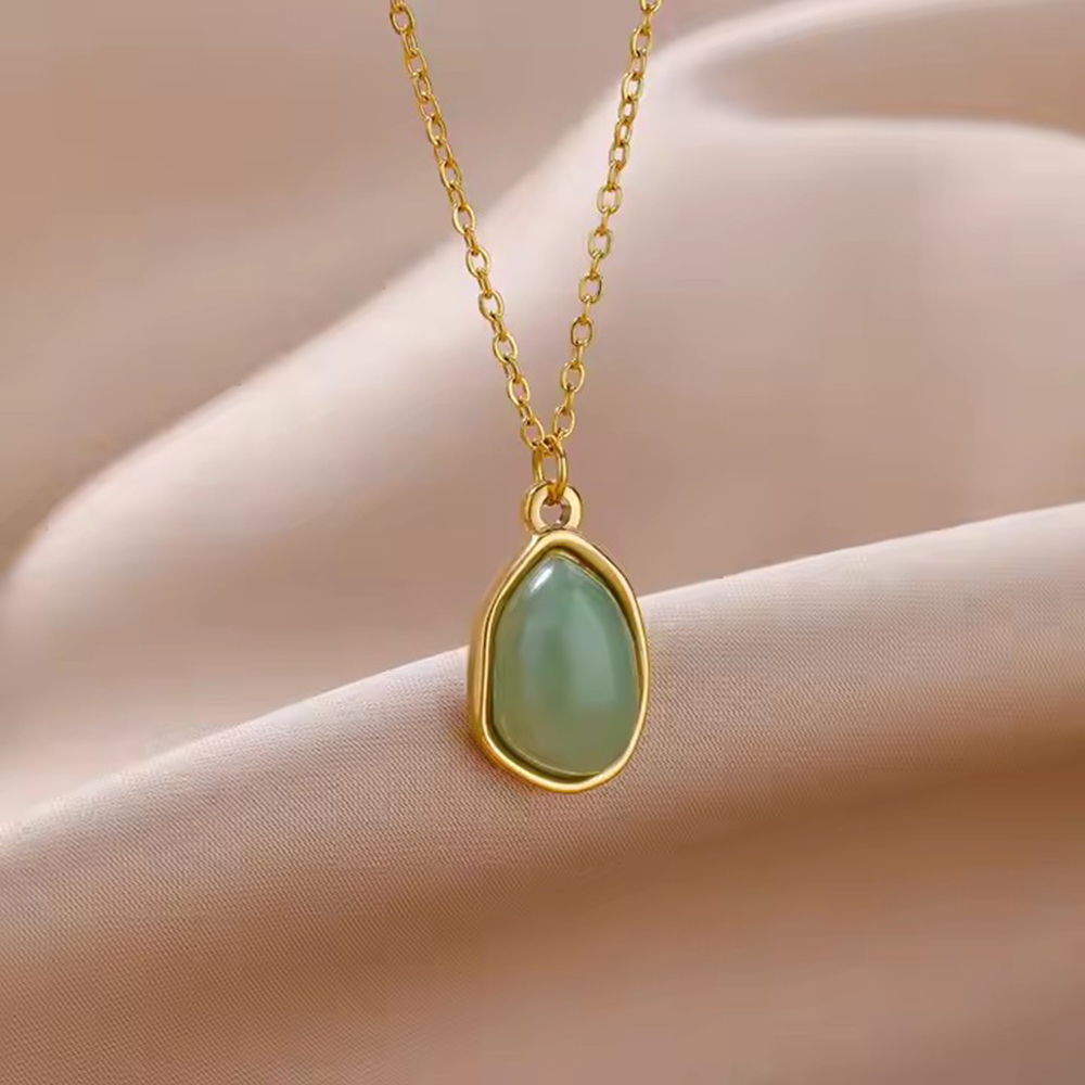 Collar con colgante de Jade y  - Crystal Pendant Necklace Natural Stone reseña y precio