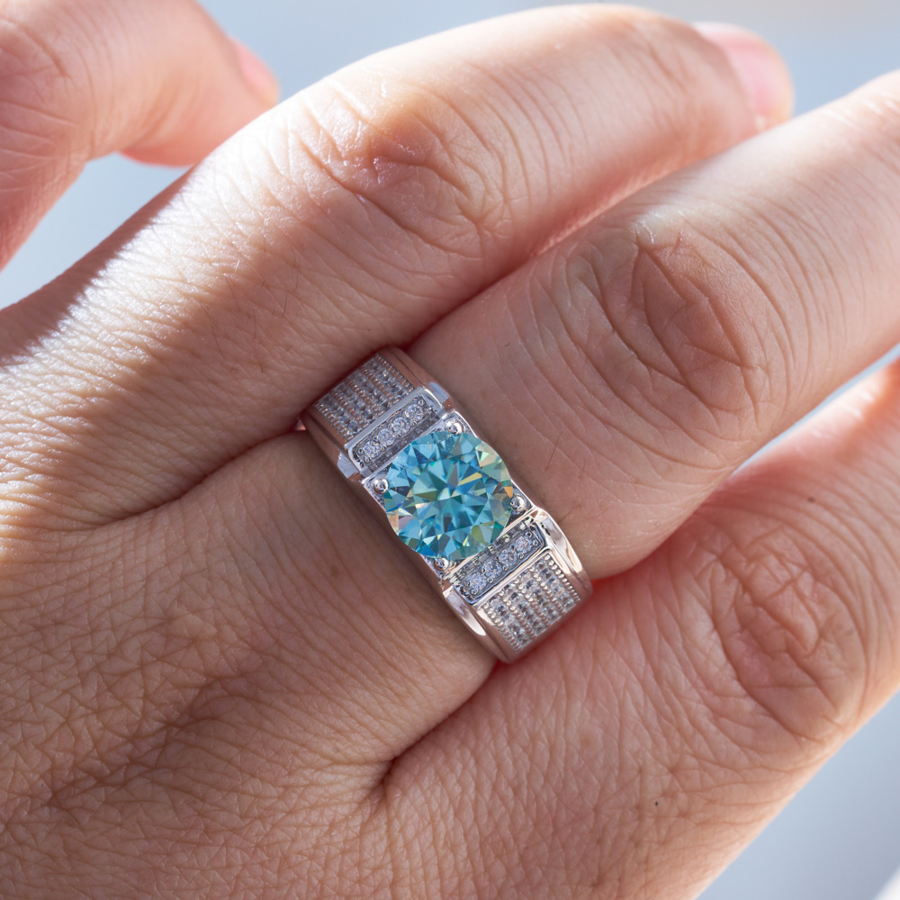 Anillo de moissanita de color  - Moissanite Engagement Ring 1 Carat reseña y precio
