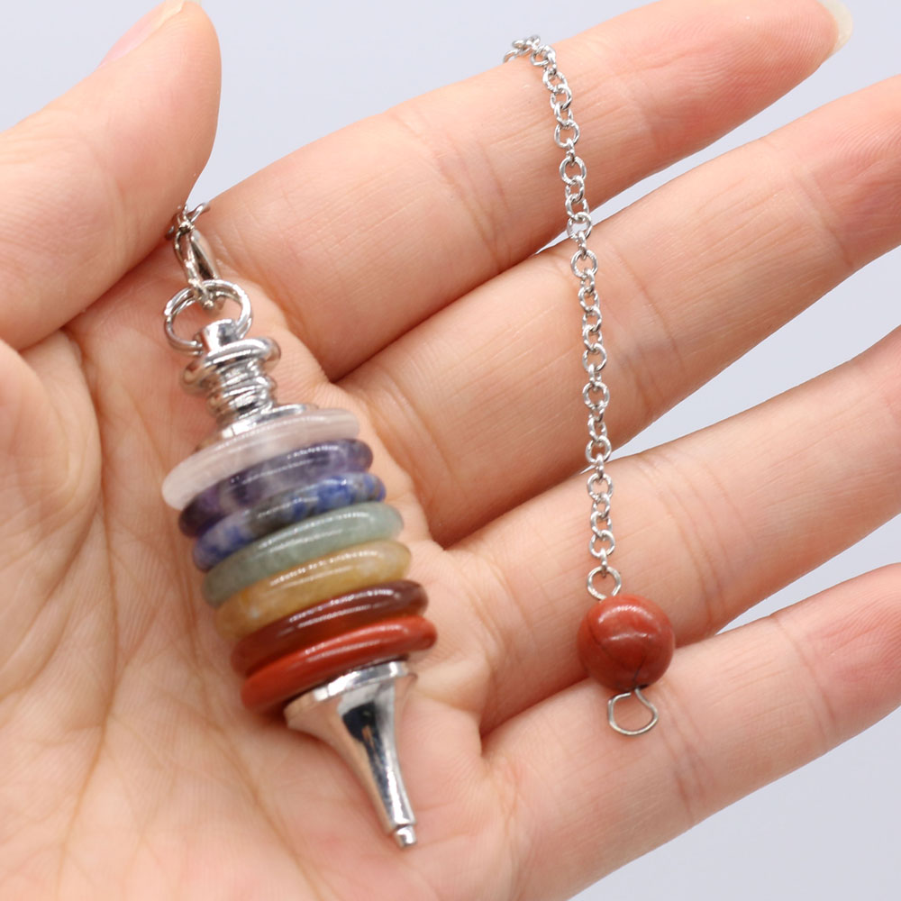 Péndulo de Chakra de piedra Na - Crystal Pendant Necklace Natural Stone reseña y precio