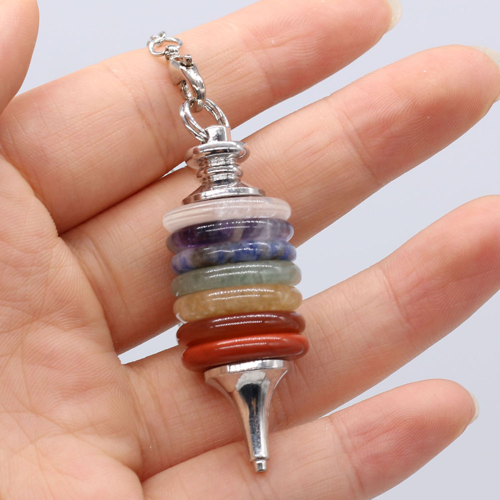 Péndulo de Chakra de piedra Na - Crystal Pendant Necklace Natural Stone reseña y precio