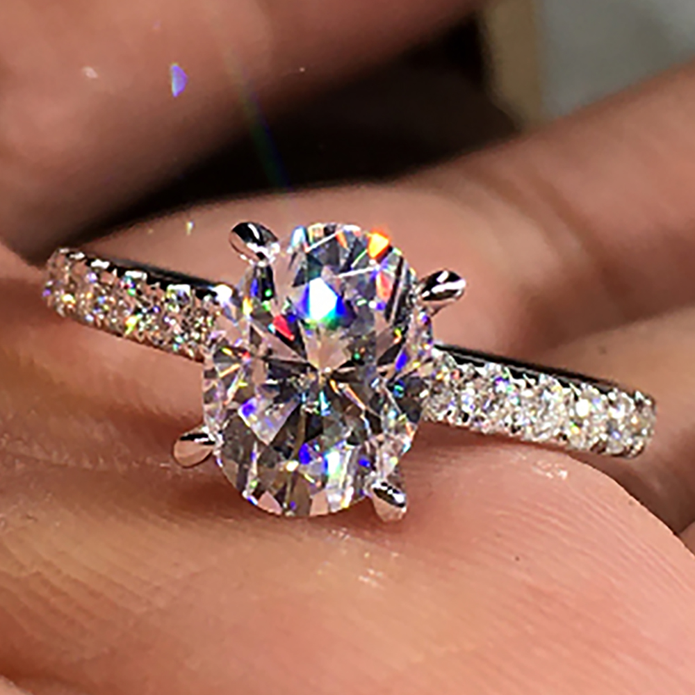 Anillo de compromiso y anivers - Moissanite Engagement Ring 1 Carat reseña y precio