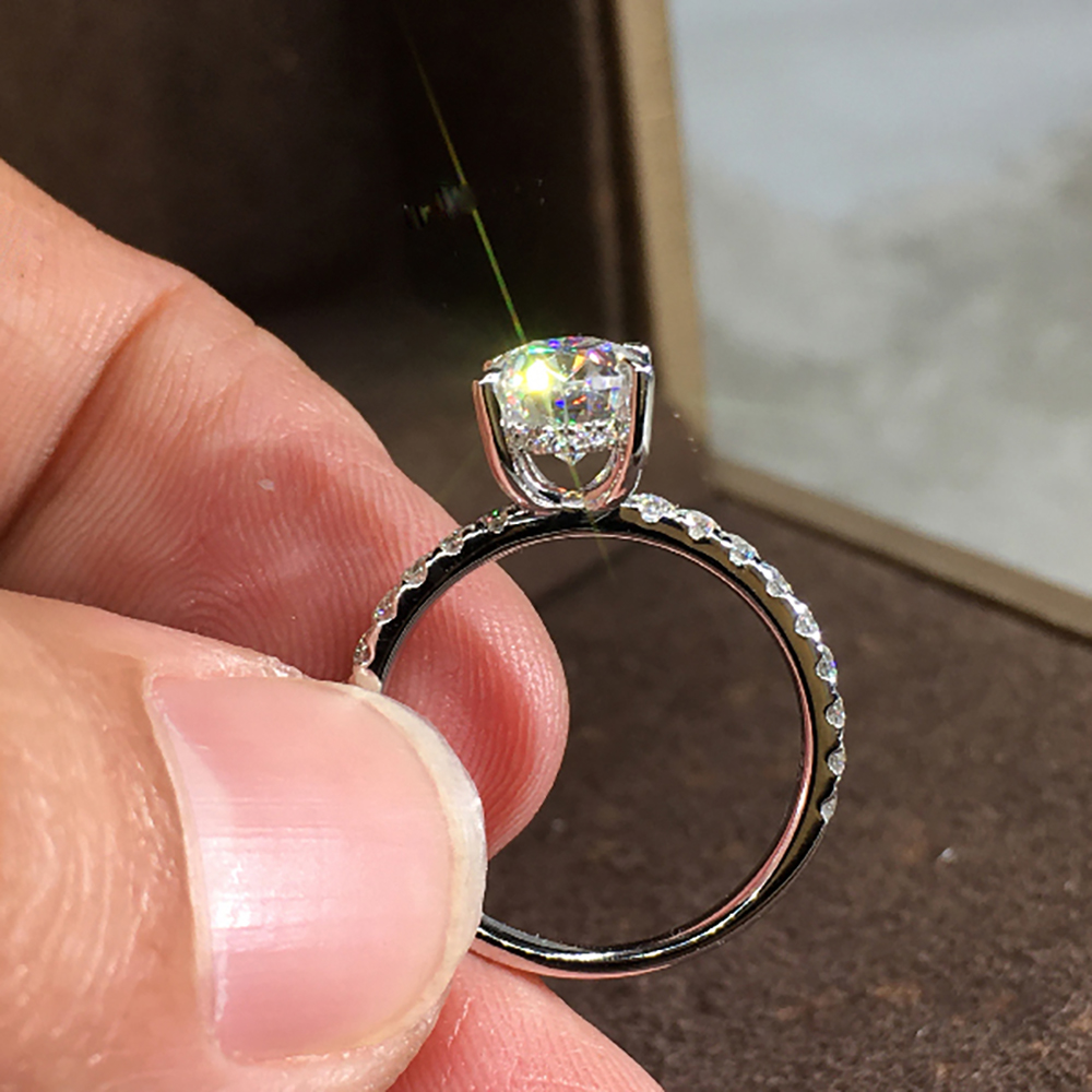 Anillo de compromiso y anivers - Moissanite Engagement Ring 1 Carat reseña y precio
