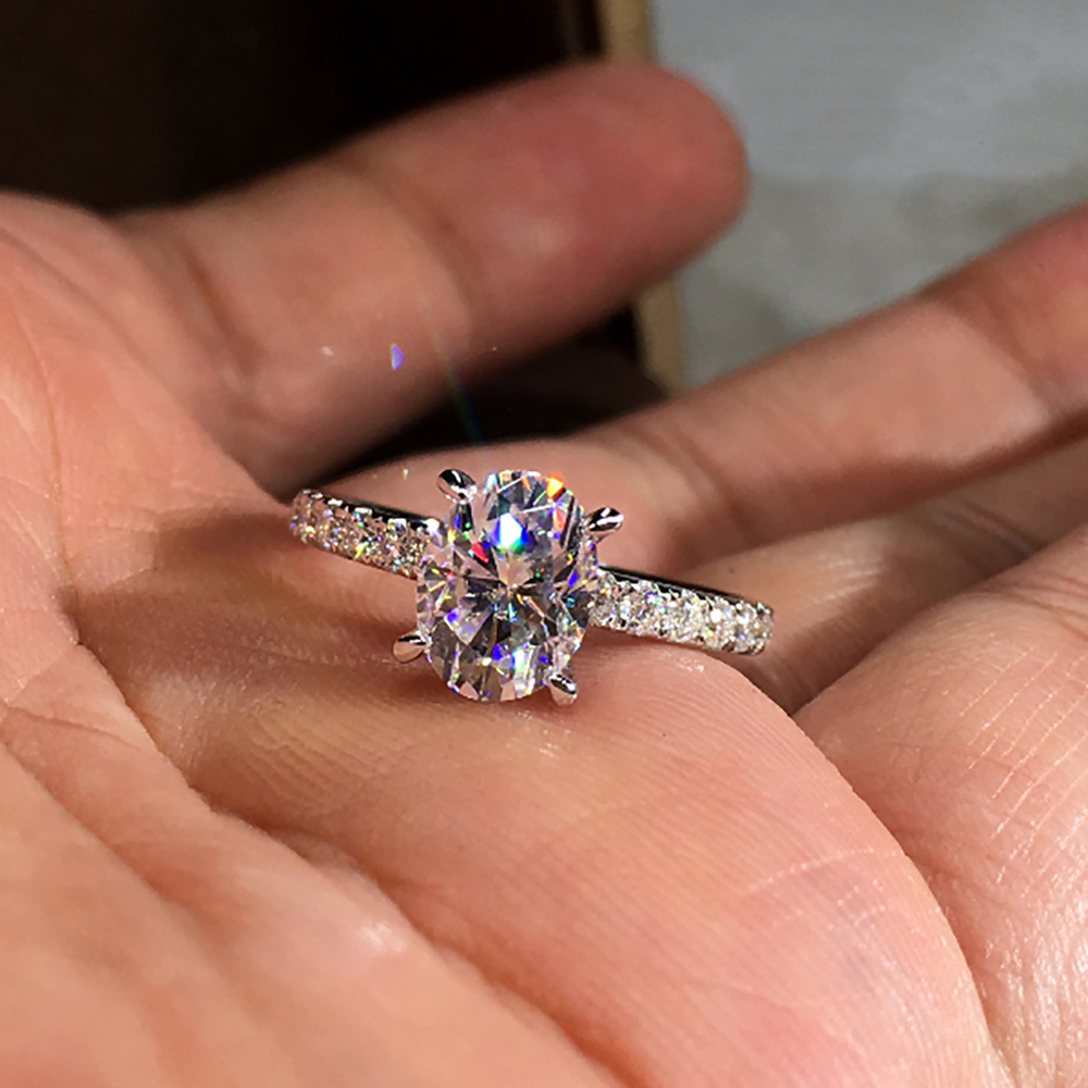 Anillo de compromiso y anivers - Moissanite Engagement Ring 1 Carat reseña y precio