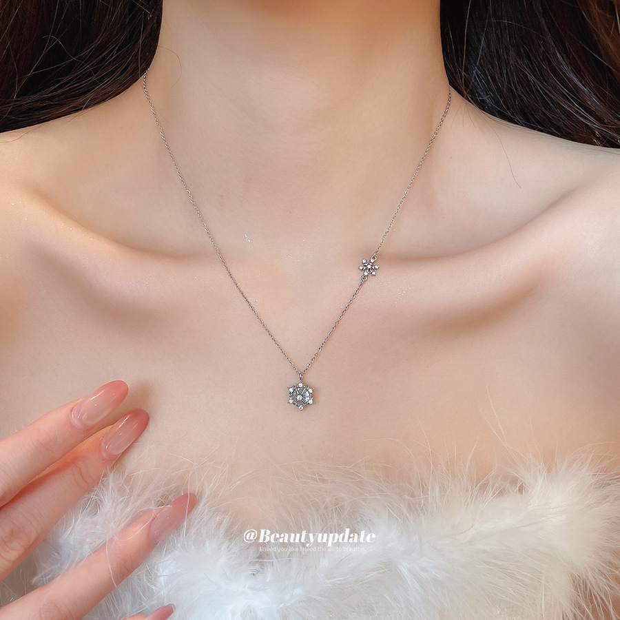 Collar con colgante de copo de - Layered Pendant Necklace Aesthetic reseña y precio