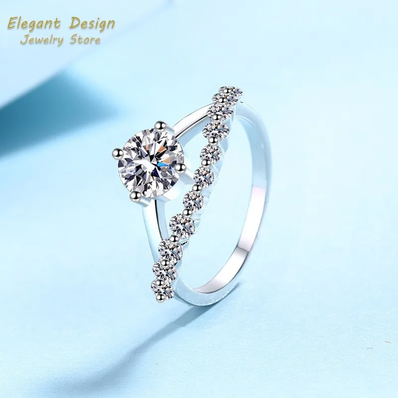 Anillo de boda Crown of Love,  - Moissanite Engagement Ring 1 Carat reseña y precio