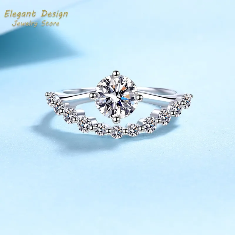 Anillo de boda Crown of Love,  - Moissanite Engagement Ring 1 Carat reseña y precio
