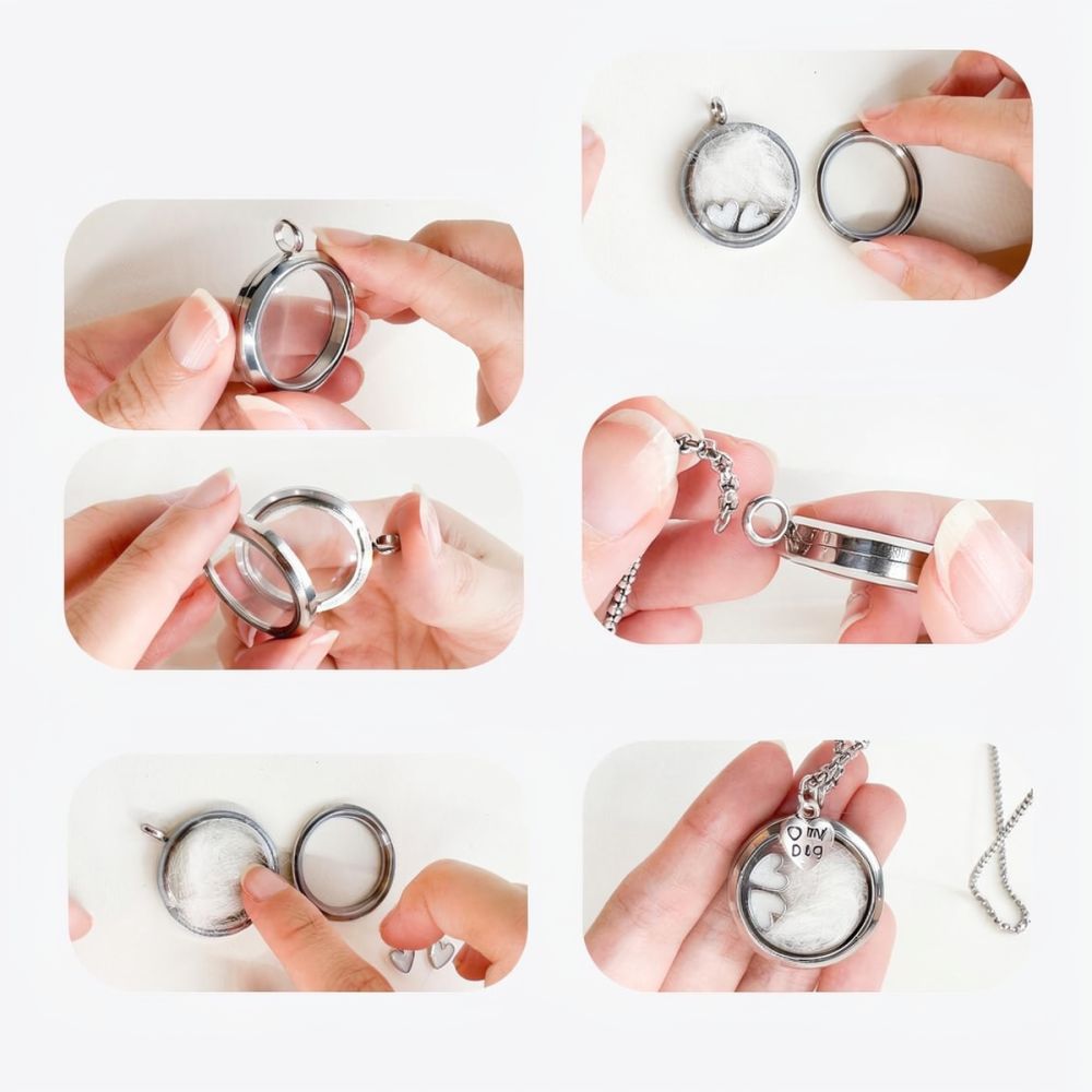 Collar con dije de corazón de  - Heart Locket Necklace Photo reseña y precio