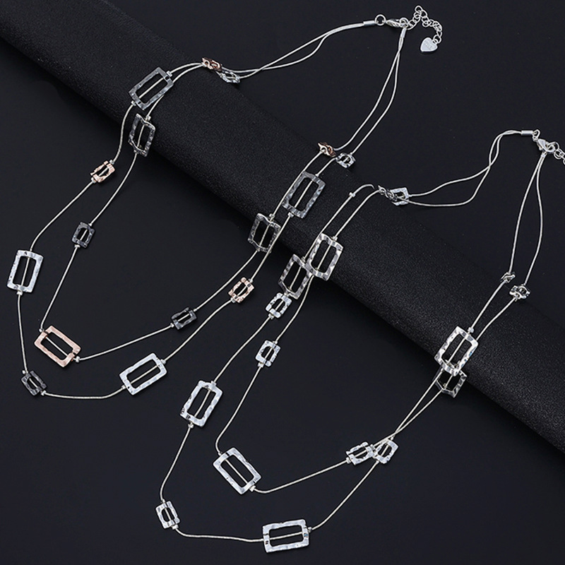 Collar largo con varias capas, - Layered Pendant Necklace Aesthetic reseña y precio