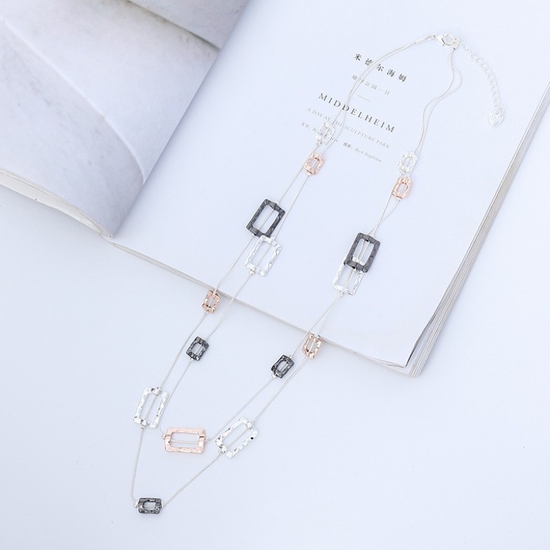 Collar largo con varias capas, - Layered Pendant Necklace Aesthetic reseña y precio