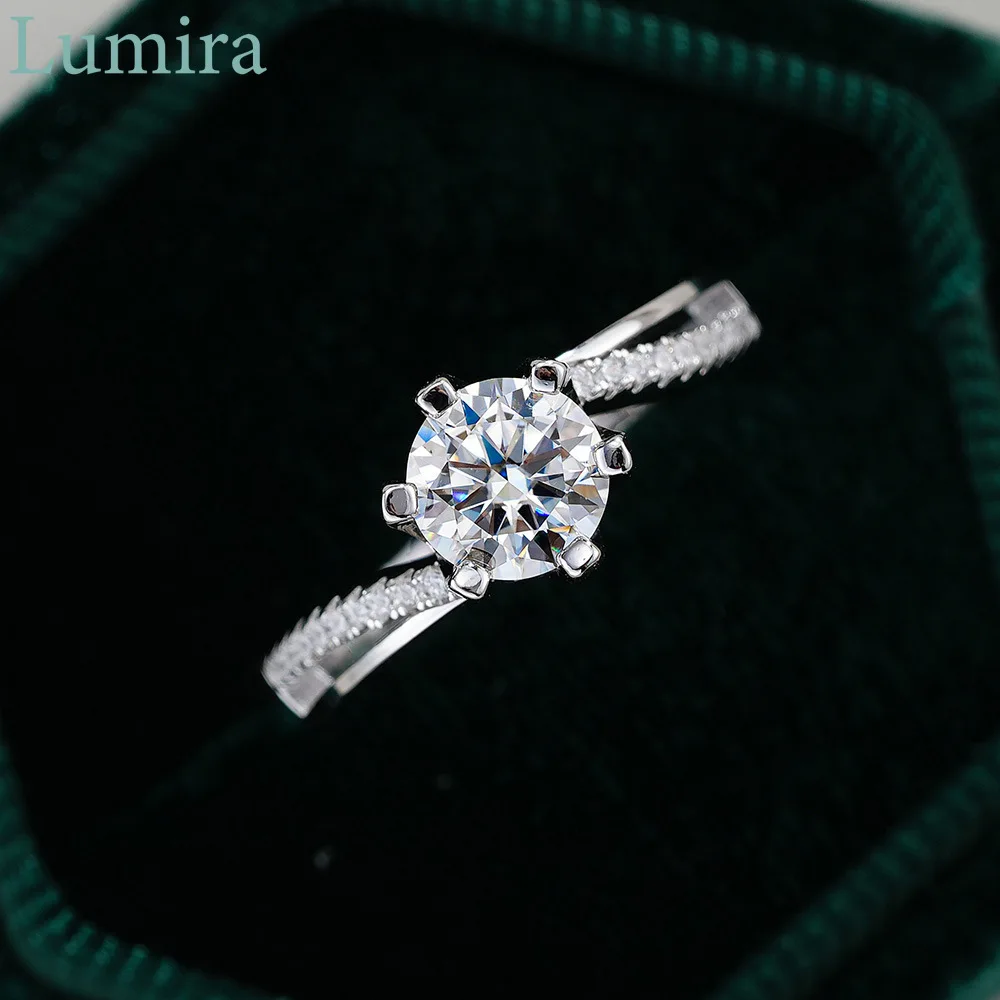 Anillo de platino PT950 con mo - Moissanite Engagement Ring 1 Carat reseña y precio