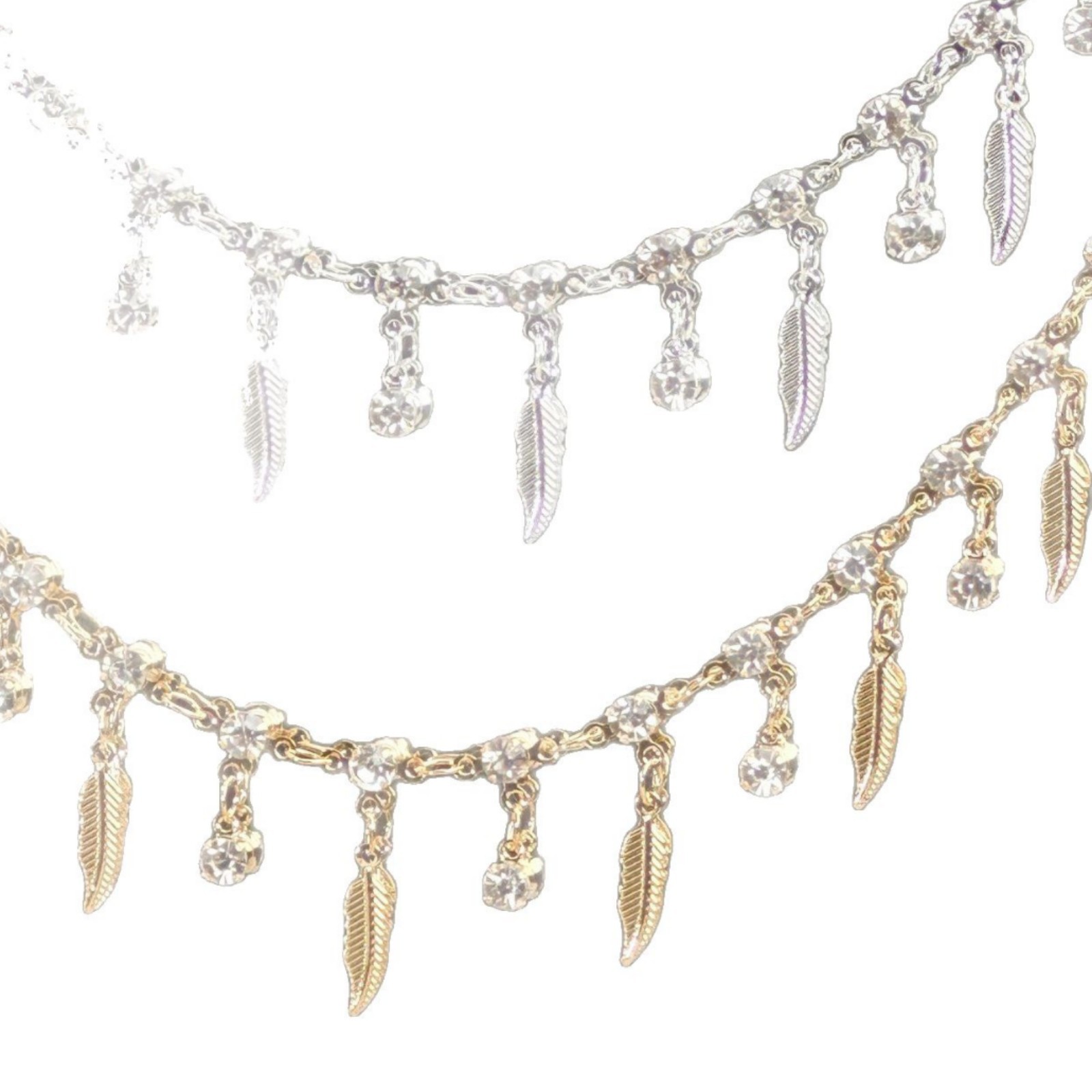 Cadena de plumas con diamantes - Body Jewelry reseña y precio
