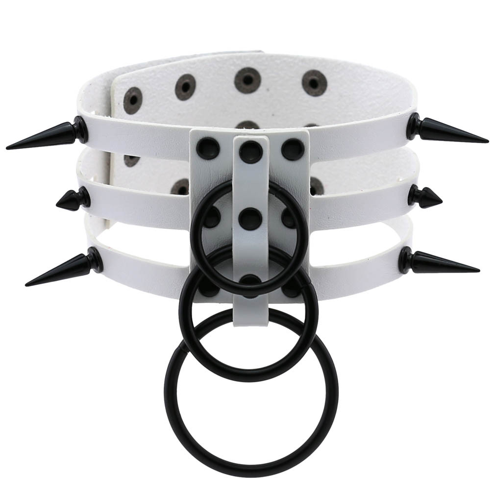 Collar de cuero con remaches n - Goth Punk Spike Choker reseña y precio
