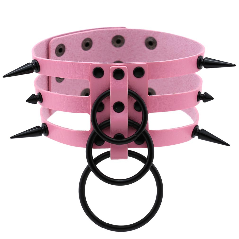Collar de cuero con remaches n - Goth Punk Spike Choker reseña y precio
