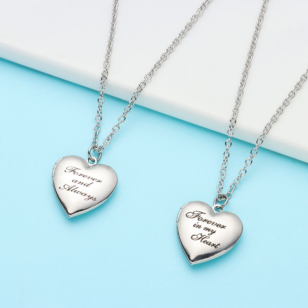 Amante Moda Amigo Cadena de jo - Heart Locket Necklace Photo reseña y precio