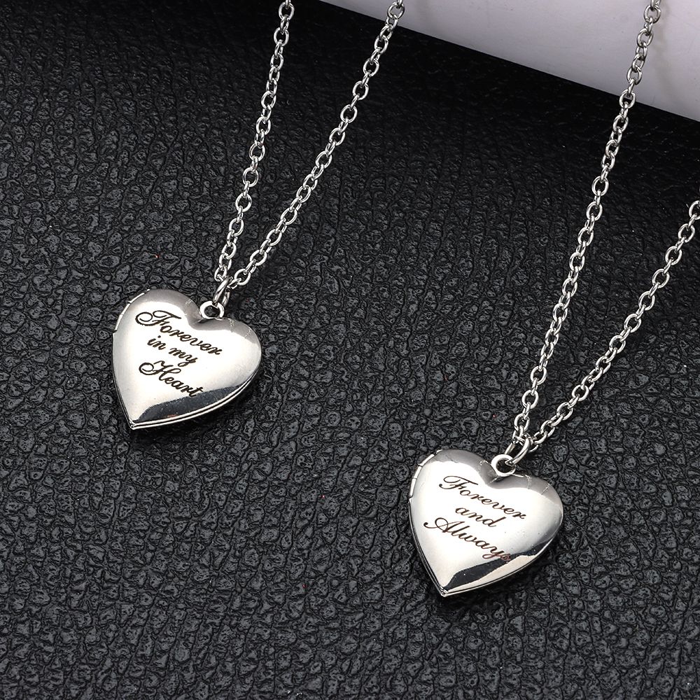 Amante Moda Amigo Cadena de jo - Heart Locket Necklace Photo reseña y precio