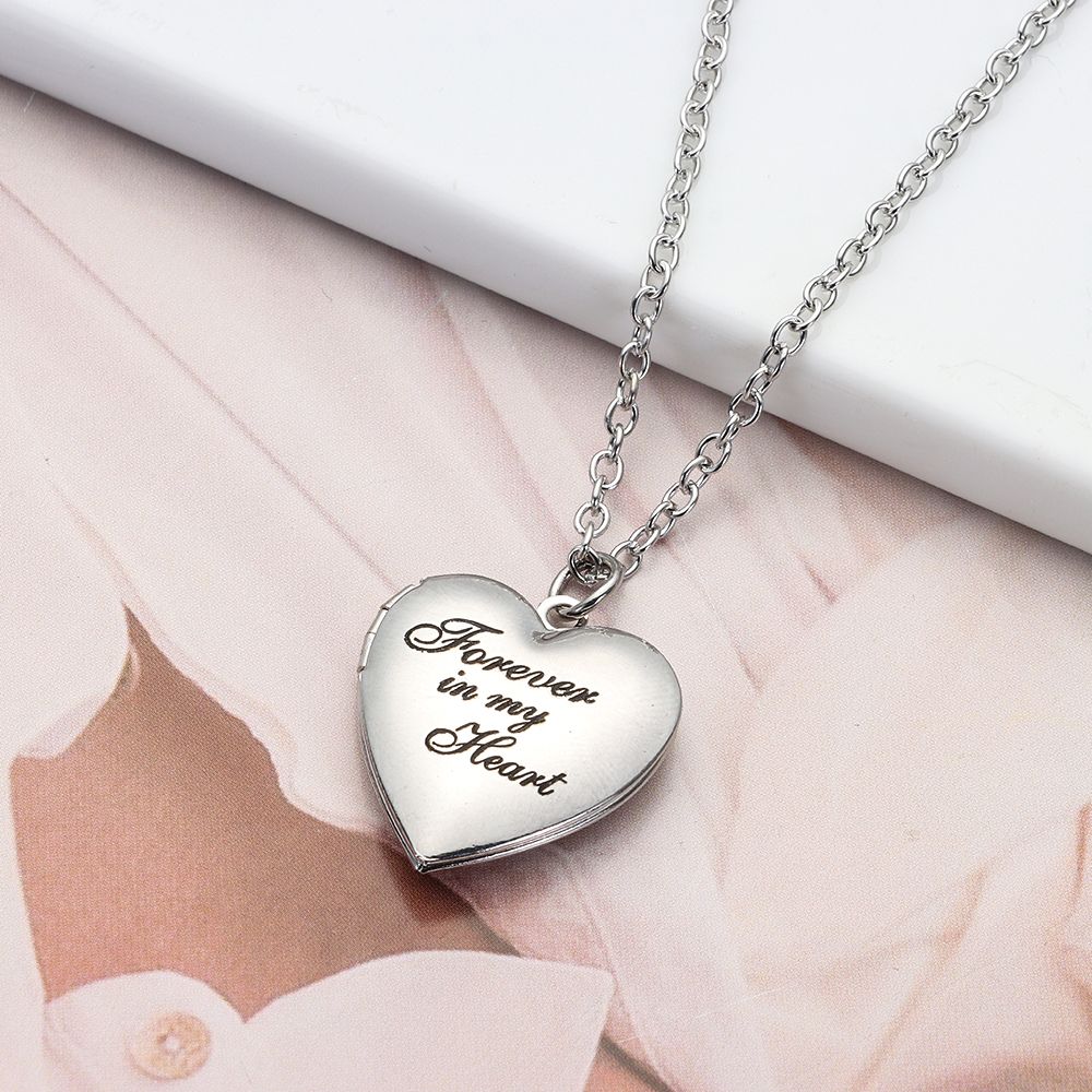 Amante Moda Amigo Cadena de jo - Heart Locket Necklace Photo reseña y precio