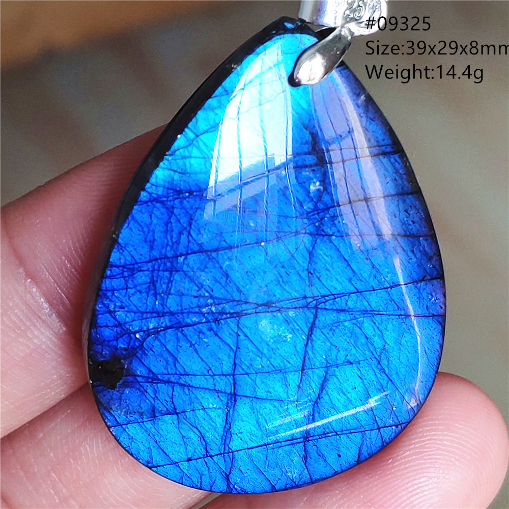 Colgante de Labradorita Azul N - 925 Sterling Silver Chain Necklace Men reseña y precio