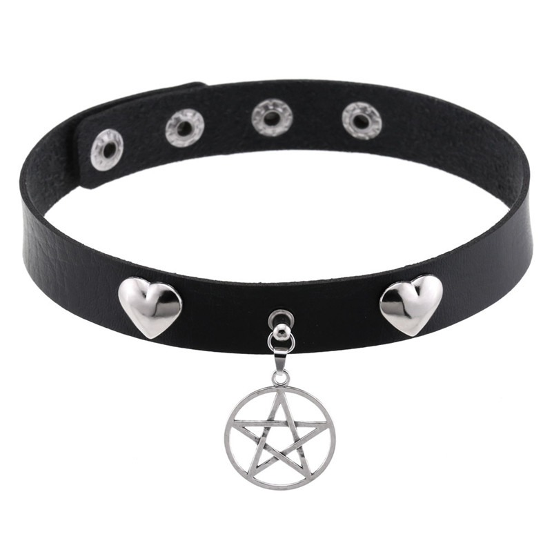 Punk Halloween Emo Cosplay gar - Goth Punk Spike Choker reseña y precio