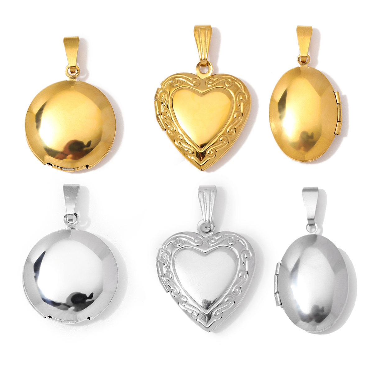 3 unidades/lote, venta al por  - Heart Locket Necklace Photo reseña y precio