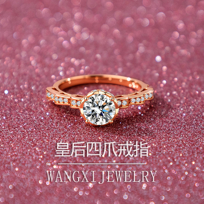 Anillo de Ramo de Cuatro Garra - Moissanite Engagement Ring 1 Carat reseña y precio