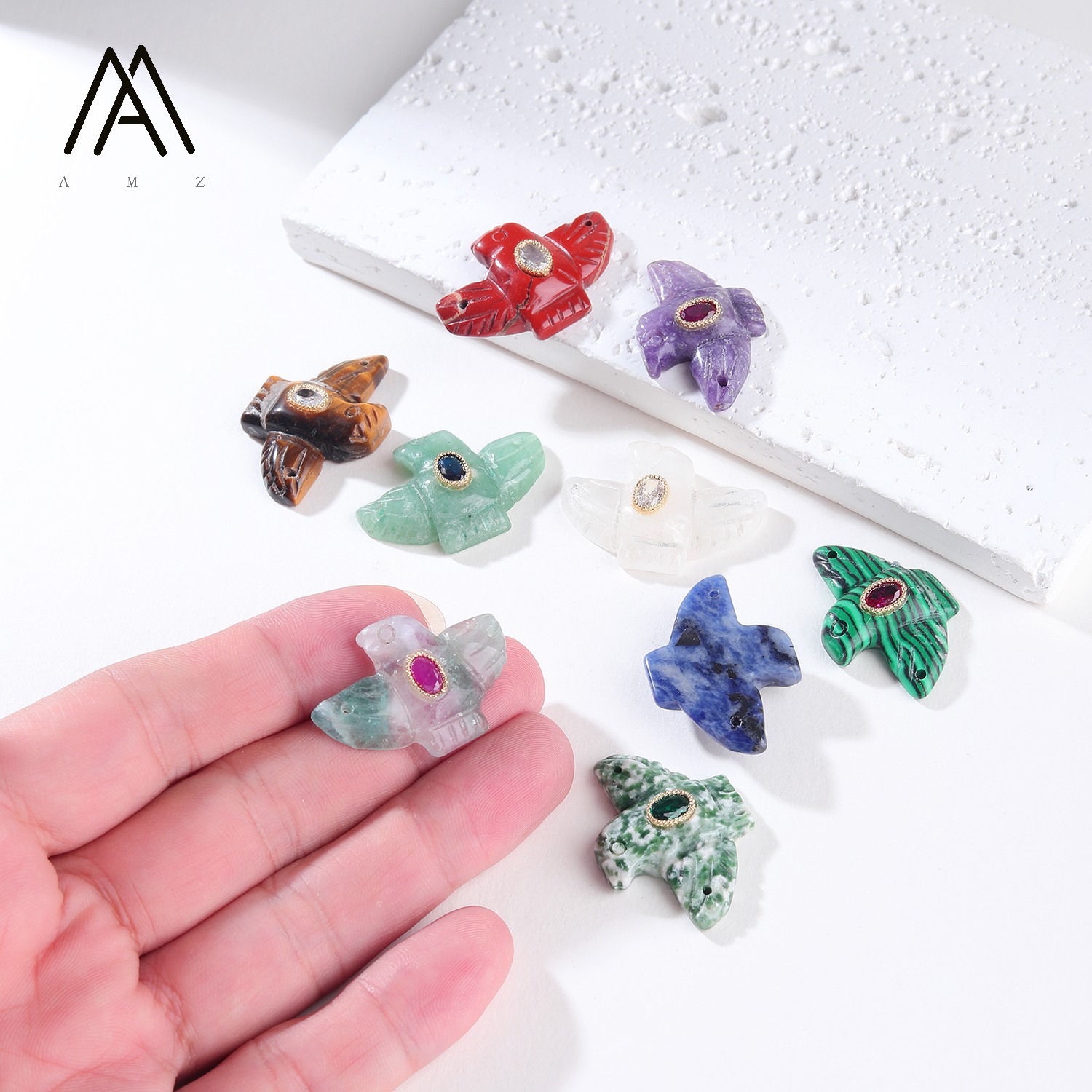 1/3/5/10 piezas de dijes de cr - Crystal Pendant Necklace Natural Stone reseña y precio