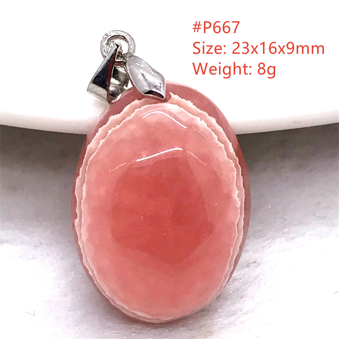 Collar con colgante de Rodocro - Crystal Pendant Necklace Natural Stone reseña y precio