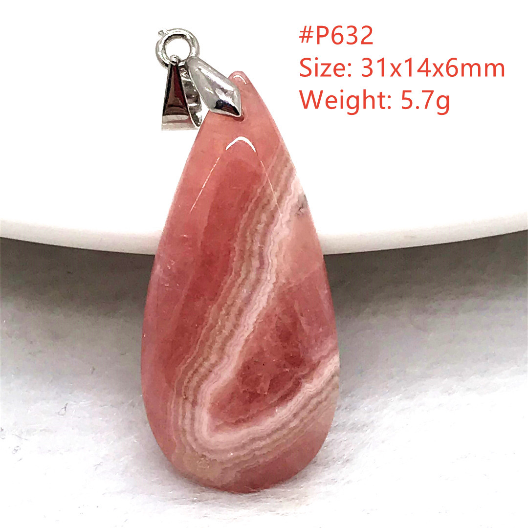 Collar con colgante de Rodocro - Crystal Pendant Necklace Natural Stone reseña y precio